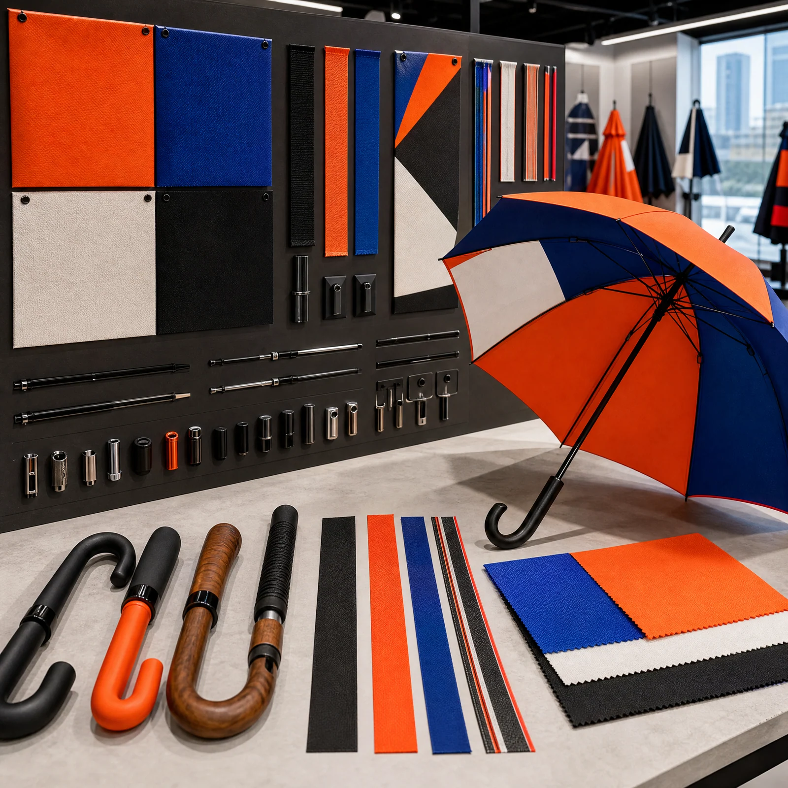 Showroom Retail Pop trend visual for China 2026 Autumn/Winter umbrella design