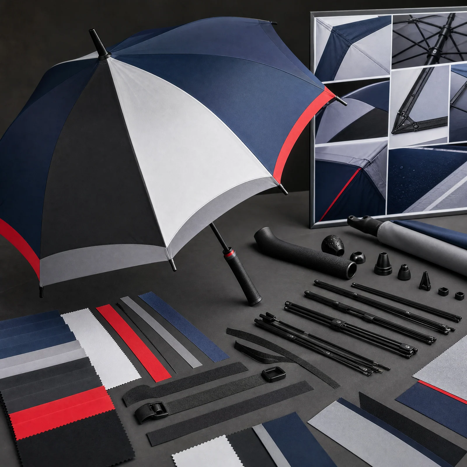 Storm Sport Blocking trend visual for United States 2026 Autumn/Winter umbrella design
