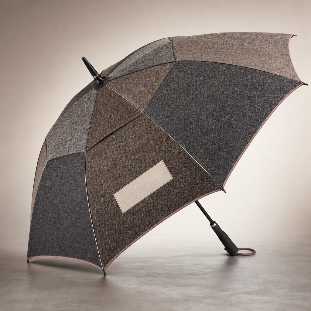 Tactile Winter Texture golf umbrella concept for Italy 2026 Autumn/Winter