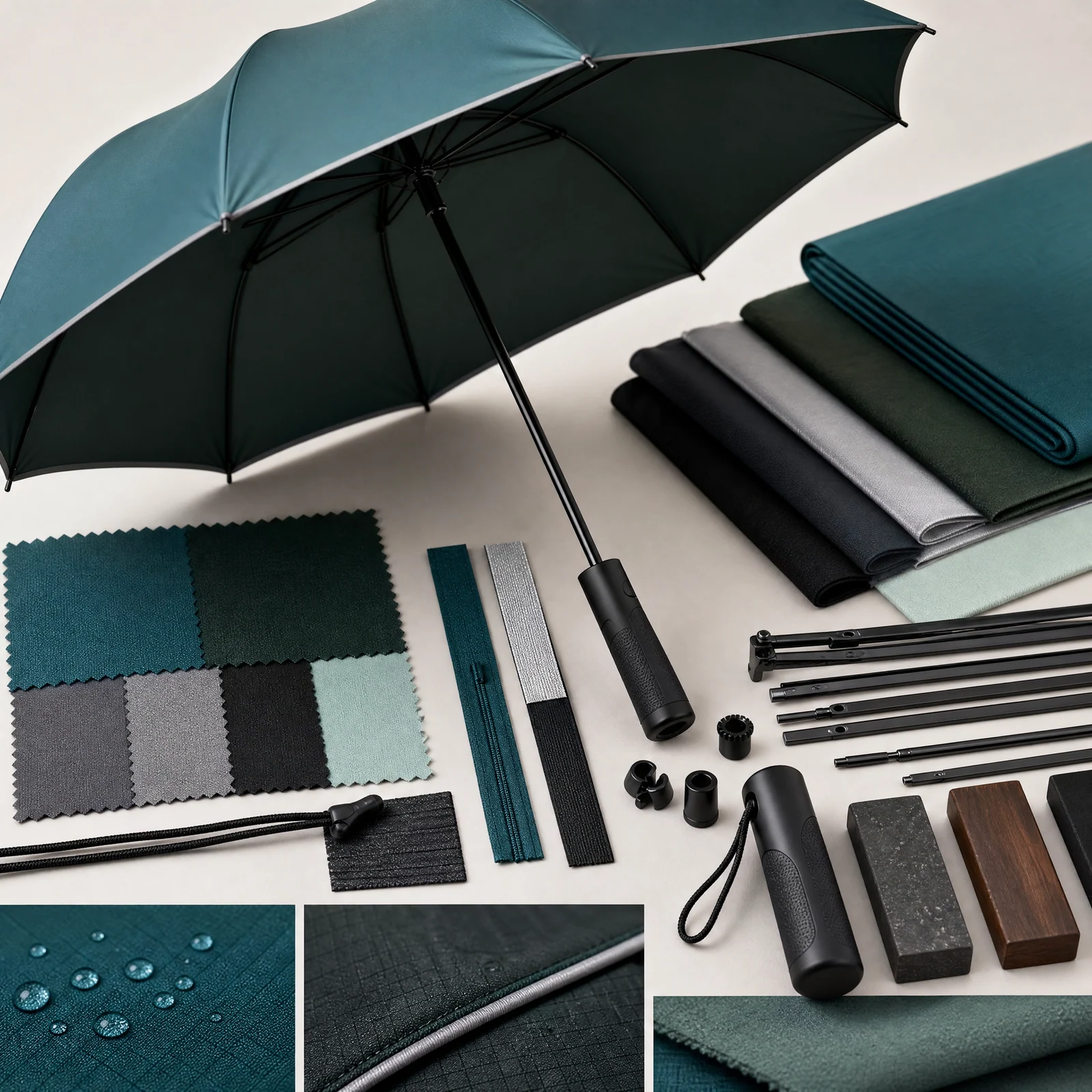 Teal Commuter Utility trend visual for United States 2026 Autumn/Winter umbrella design