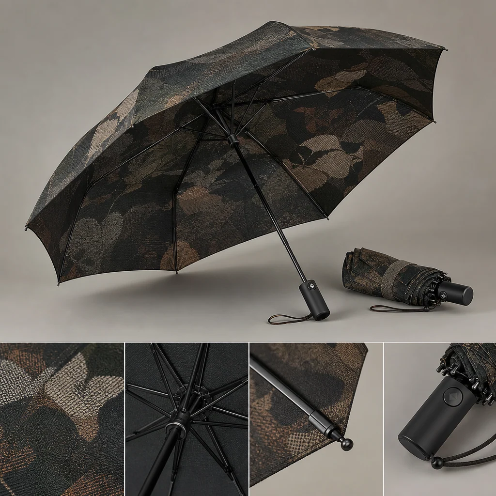 Textile Memory Understory folding umbrella concept for Mexico 2026 Autumn/Winter