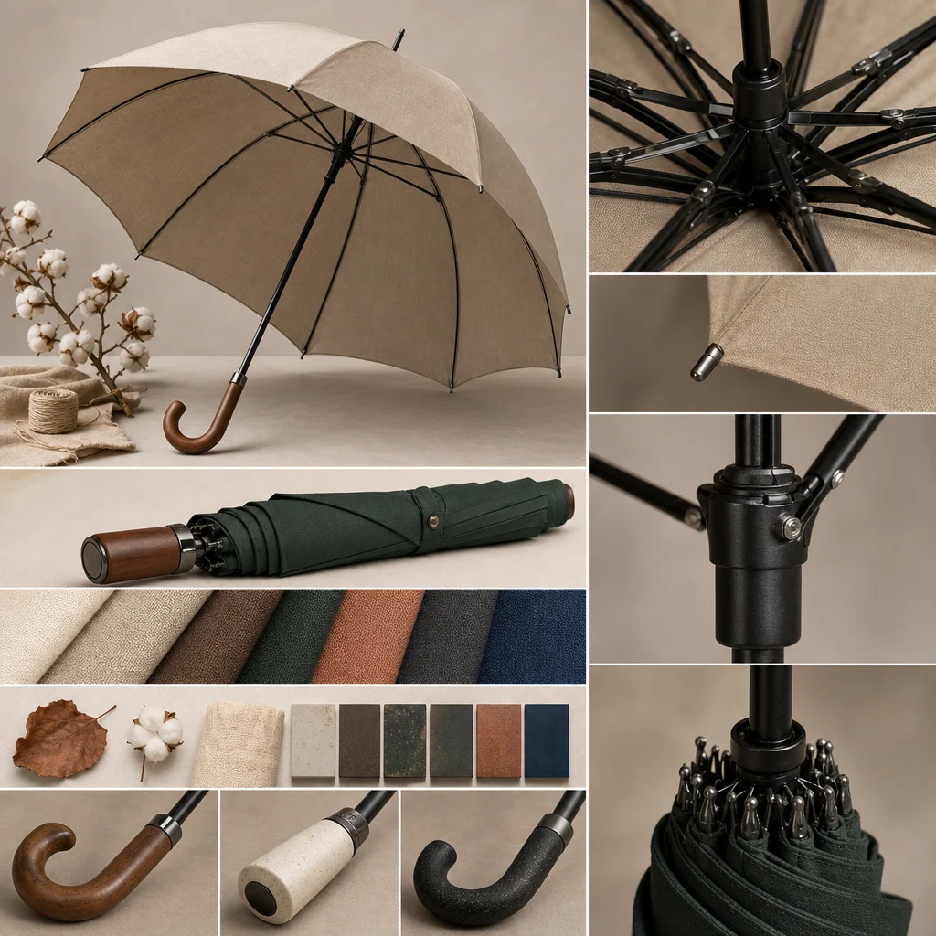 Traceable Cotton Canopy trend visual for Brazil 2026 Autumn/Winter umbrella design