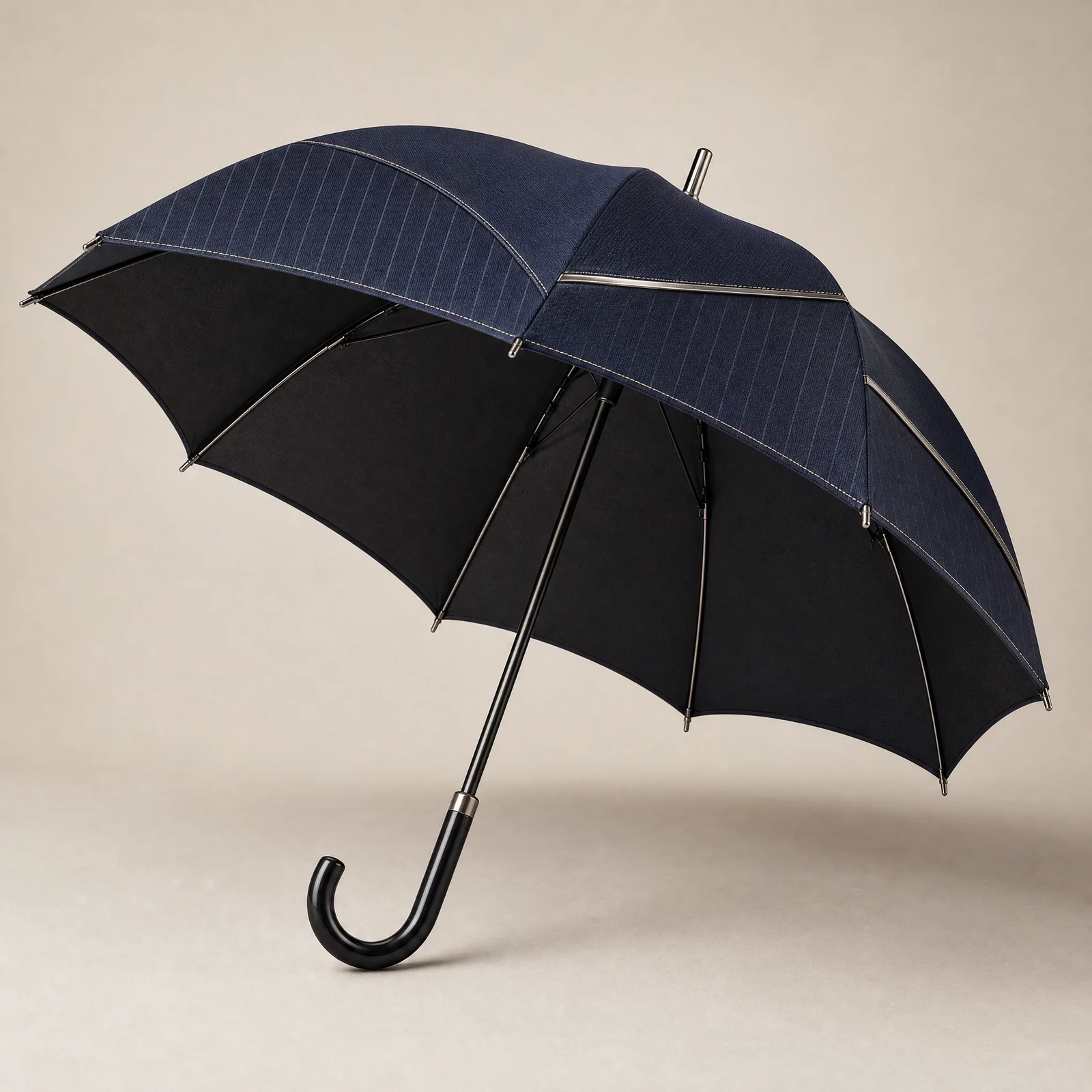 Twisted Tailoring with Metallic Trim straight umbrella concept for UK 2026 autumn winter