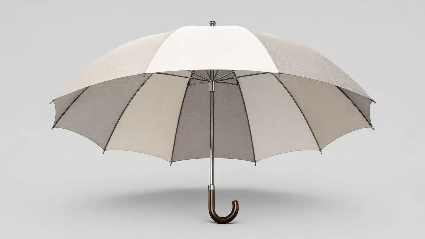 Cloud Dancer Regenschirmkonzept für den britischen Markt 2026