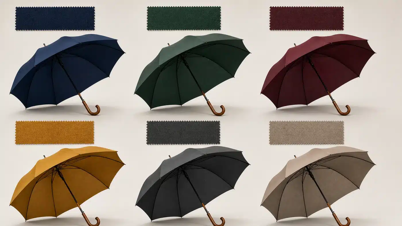 Farbtrendpalette für Regenschirme im Vereinigten Königreich 2026 für B2B-Käufer