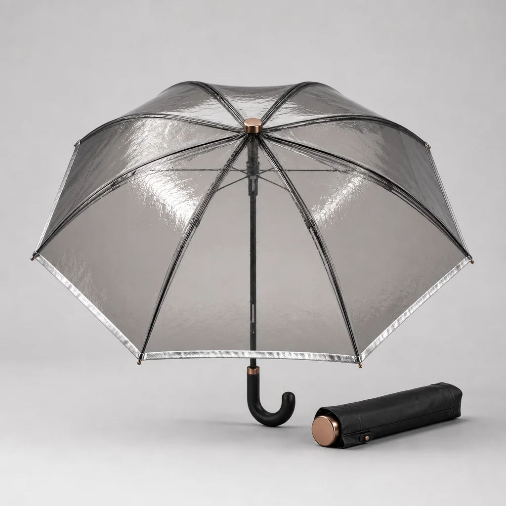 Wet Shine Metallic folding umbrella concept for Brazil 2026 Autumn/Winter