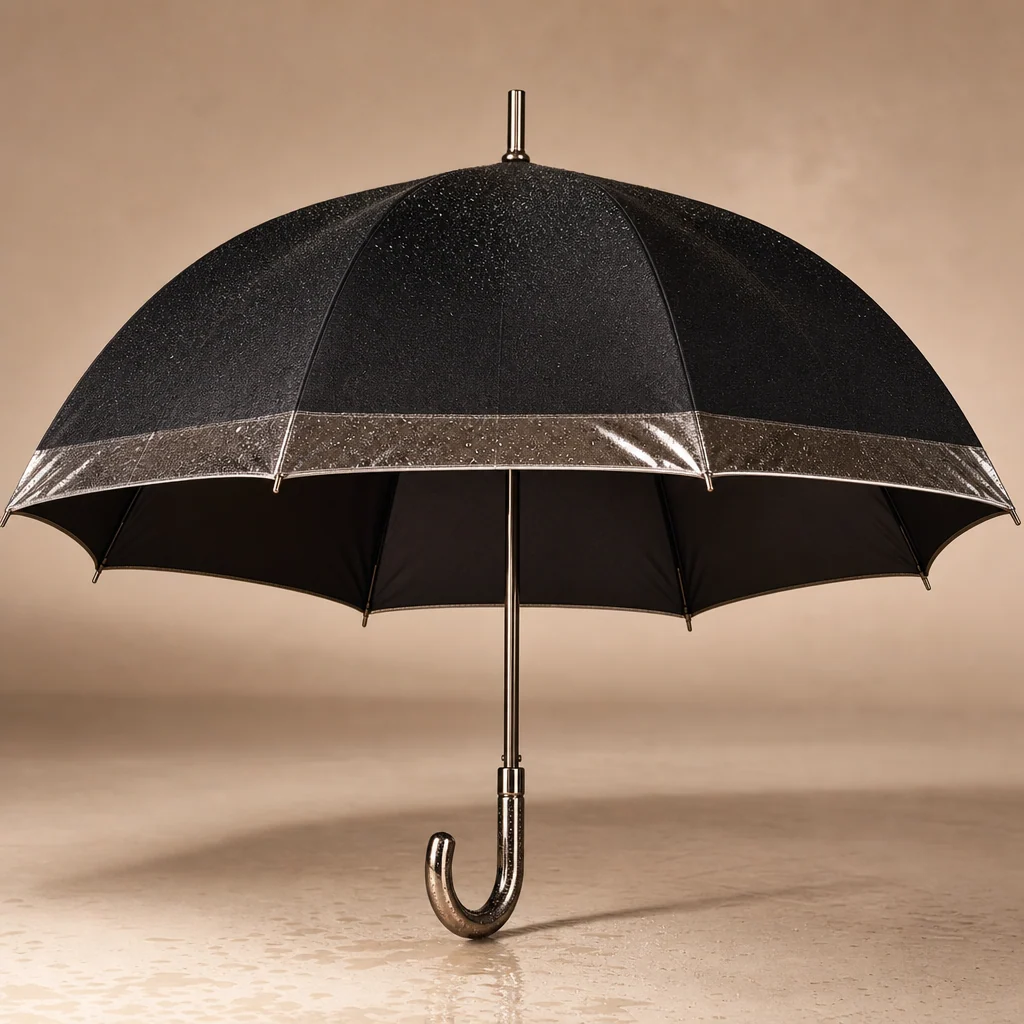 Wet Shine Metallic straight umbrella concept for Brazil 2026 Autumn/Winter