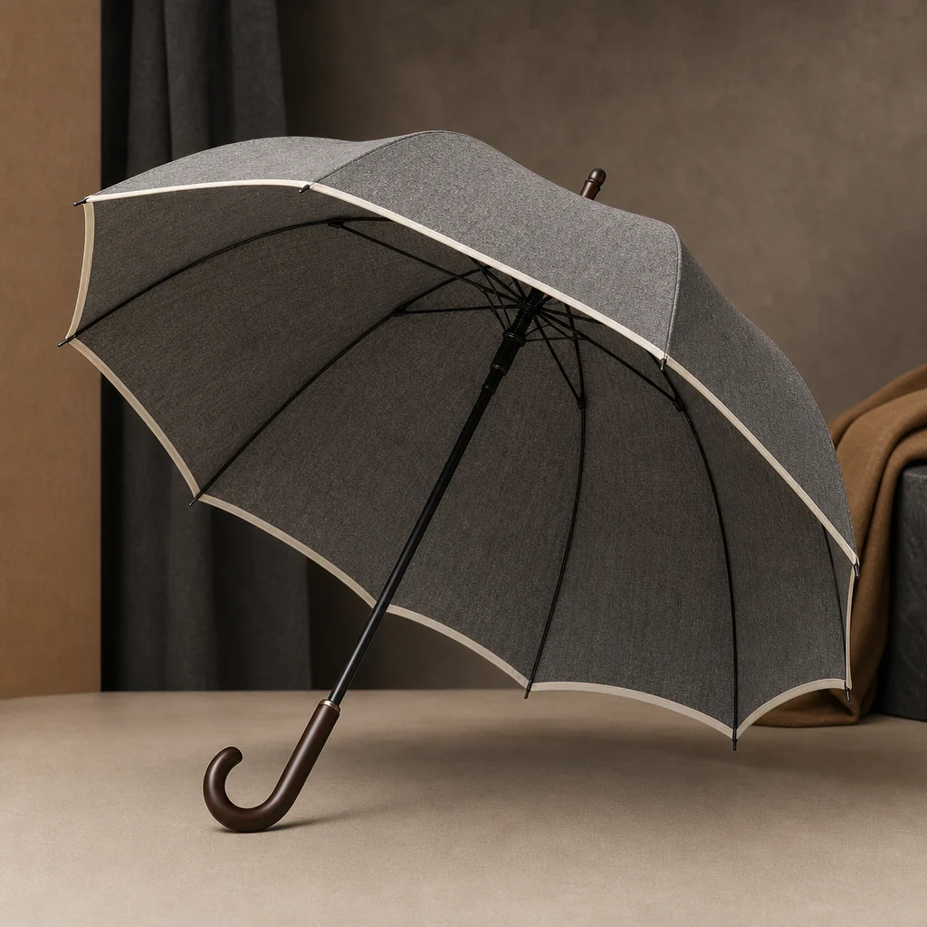 Winter Layering Neutral straight umbrella concept for Canada 2026 Autumn/Winter
