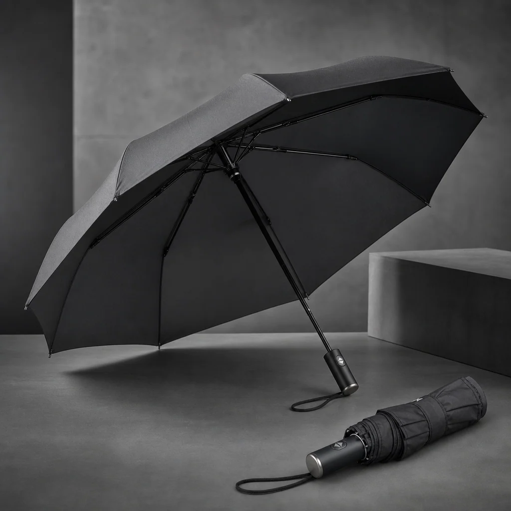 Zurich Precision Black folding umbrella concept for Switzerland 2026 Autumn/Winter