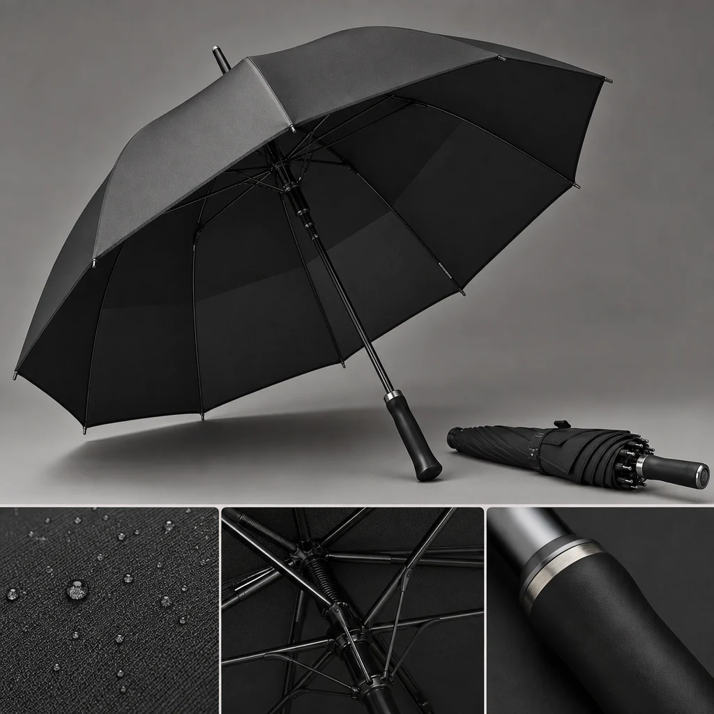 Zurich Precision Black golf umbrella concept for Switzerland 2026 Autumn/Winter