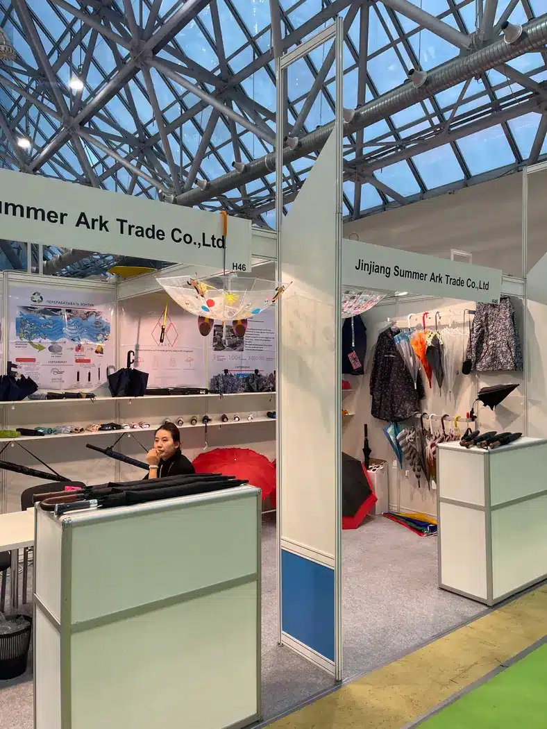Ark Umbrella company team and exhibition stand