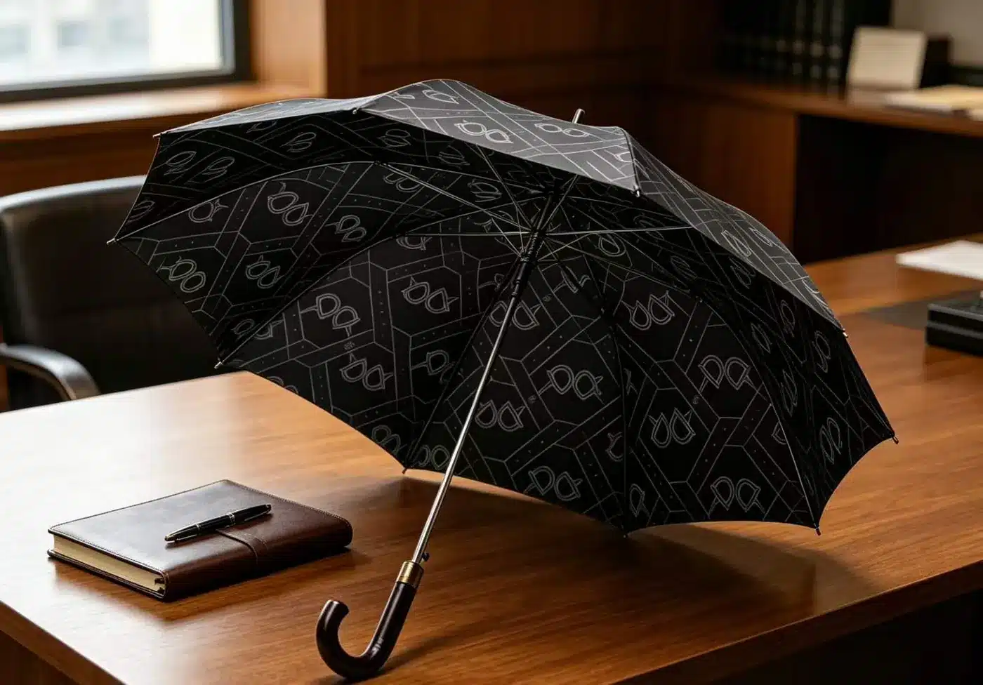 échantillon de parapluie imprimé sur mesure pour marque