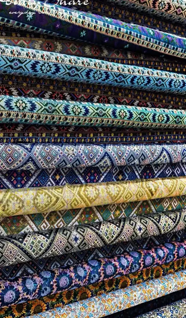 Printed umbrella fabric rolls for canopy material selection